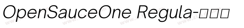 OpenSauceOne Regula字体转换